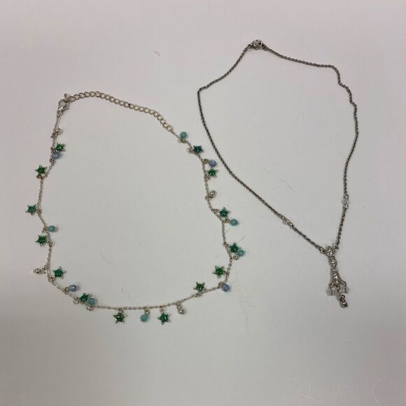 SILVER, Stars and‎ Sparkle petite necklace two pack - Picture 5 of 5